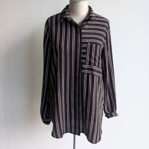 Atmosphere Striped Button Down Shirt